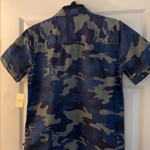 Boys large button down camouflage